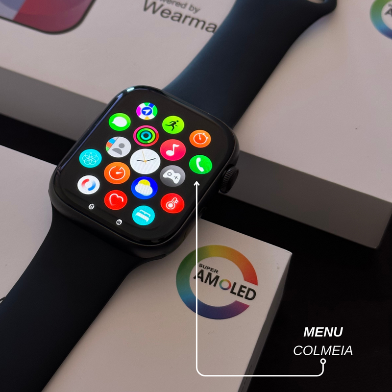 Smartwatch W99 + com  Tela Amoled - 45mm + Pulseira extra + Copo Térmico de brinde