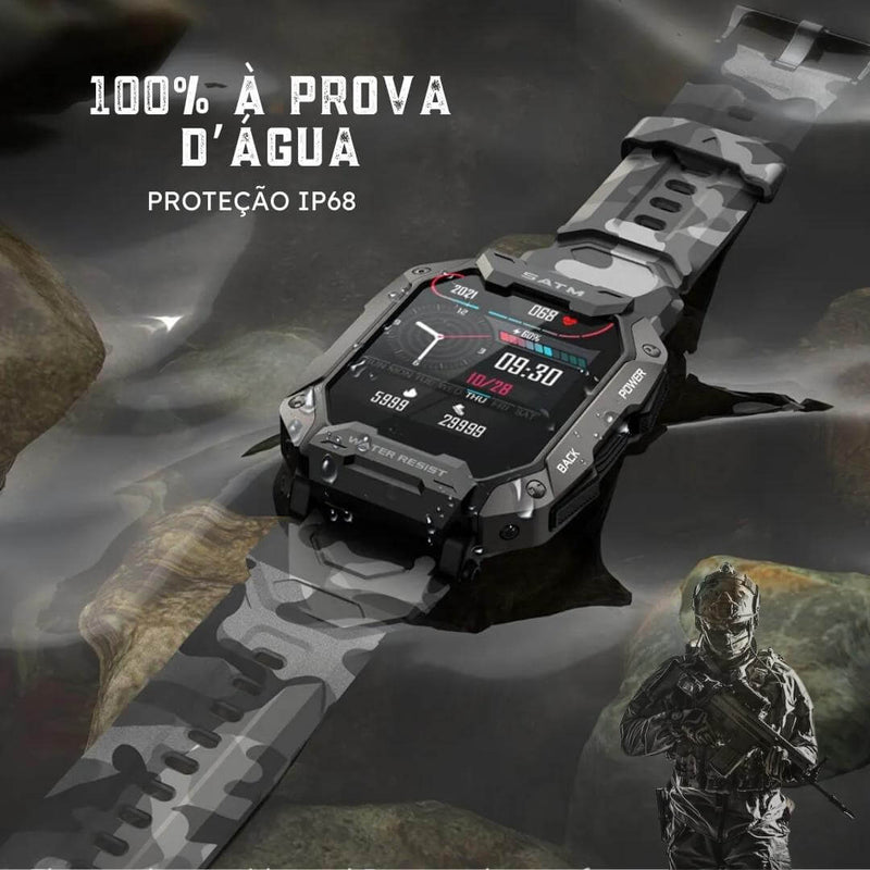 Smartwatch Militar - Navy Pro™ [2ª Pulseira de Brinde]