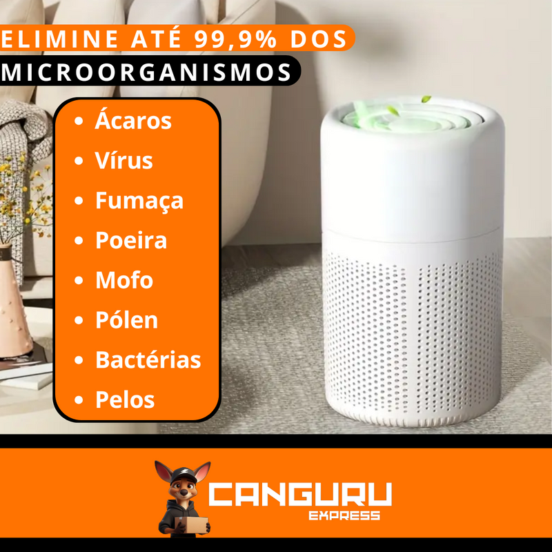 Purificador de Ar AirClean KGU3 - Com Filtro HEPA e Função Ionizador