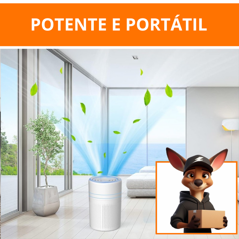 Purificador de Ar AirClean KGU3 - Com Filtro HEPA e Função Ionizador