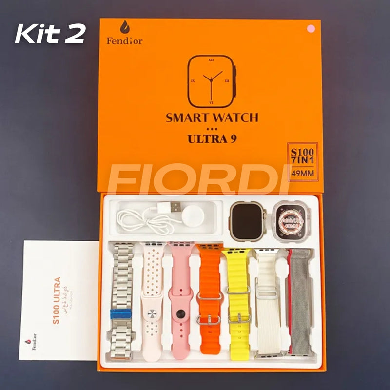 SmartWatch - Serie 9 Ultra™ [Kit: 7 Pulseiras + Case]