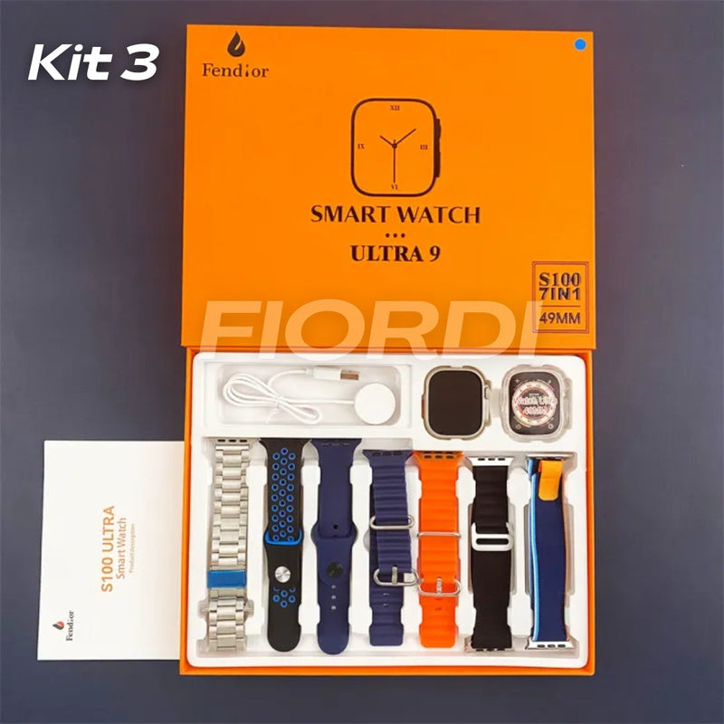 SmartWatch - Serie 9 Ultra™ [Kit: 7 Pulseiras + Case]