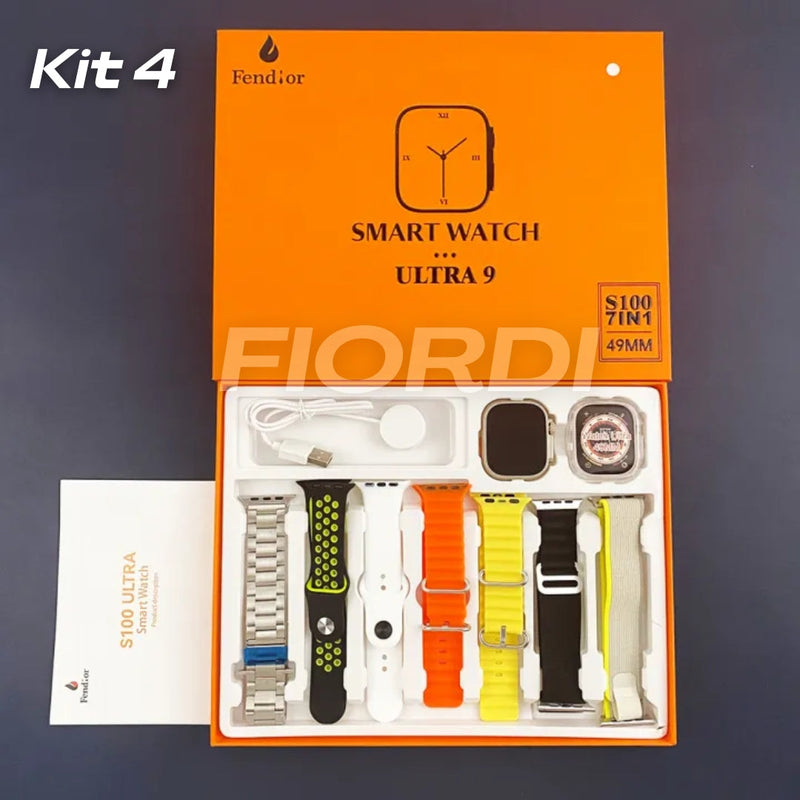 SmartWatch - Serie 9 Ultra™ [Kit: 7 Pulseiras + Case]