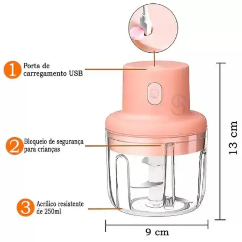 Mini Processador Prime Elétrico 250ml: Praticidade na Cozinha