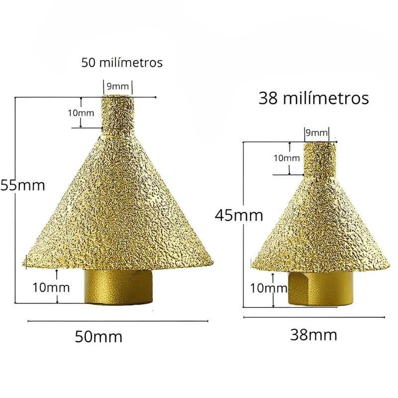 Broca Diamantada Para Chanfro de Cerâmica, Mármore e Porcelanato