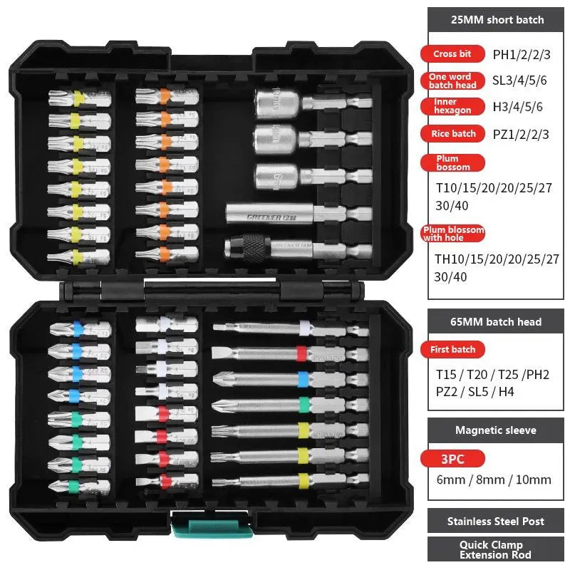 Kit para Parafusadeira com 44 Chaves