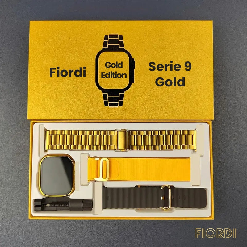 Smartwatch - Serie 9 Gold™ + [ 3 Pulseiras ]